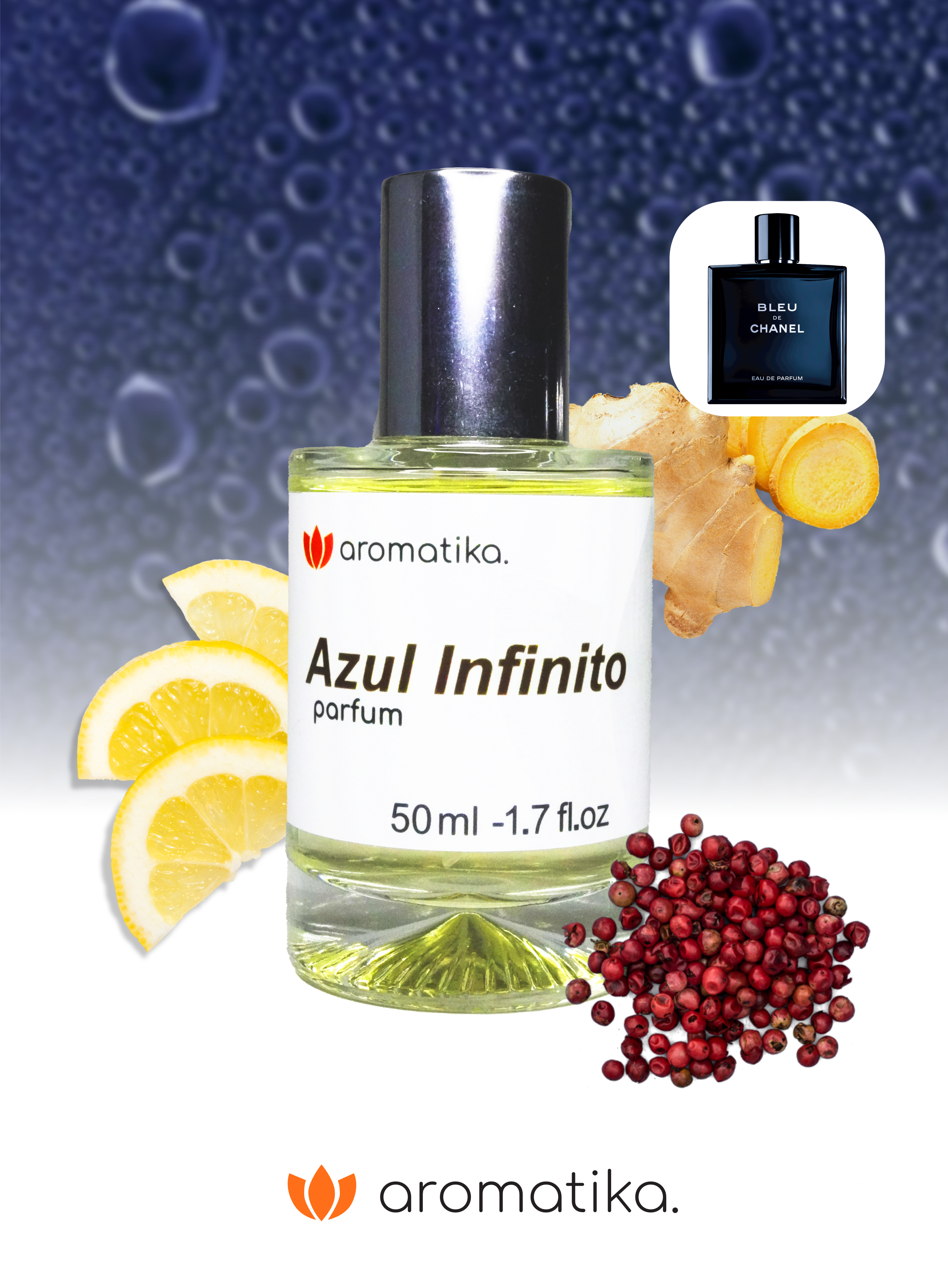 Azul infinito (Inspirado en Bleu de Chanel)